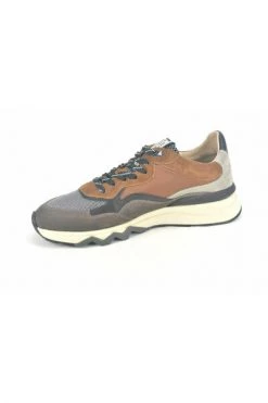 Floris Van Bommel Sneakers Grijs + Cognac Runner N. Gray