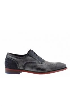 Floris Van Bommel Nette Schoenen 19062/01 Antraciet Heren Veterschoenen Black