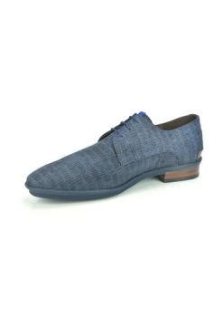 Floris Van Bommel Instappers & Slip Ons Print Gekleed N. Shoes Blue