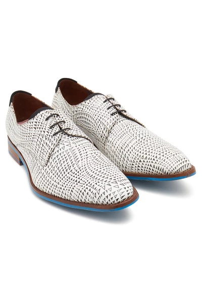 Floris Van Bommel Nette Schoenen Lace -up In White With Print White - Afbeelding 4